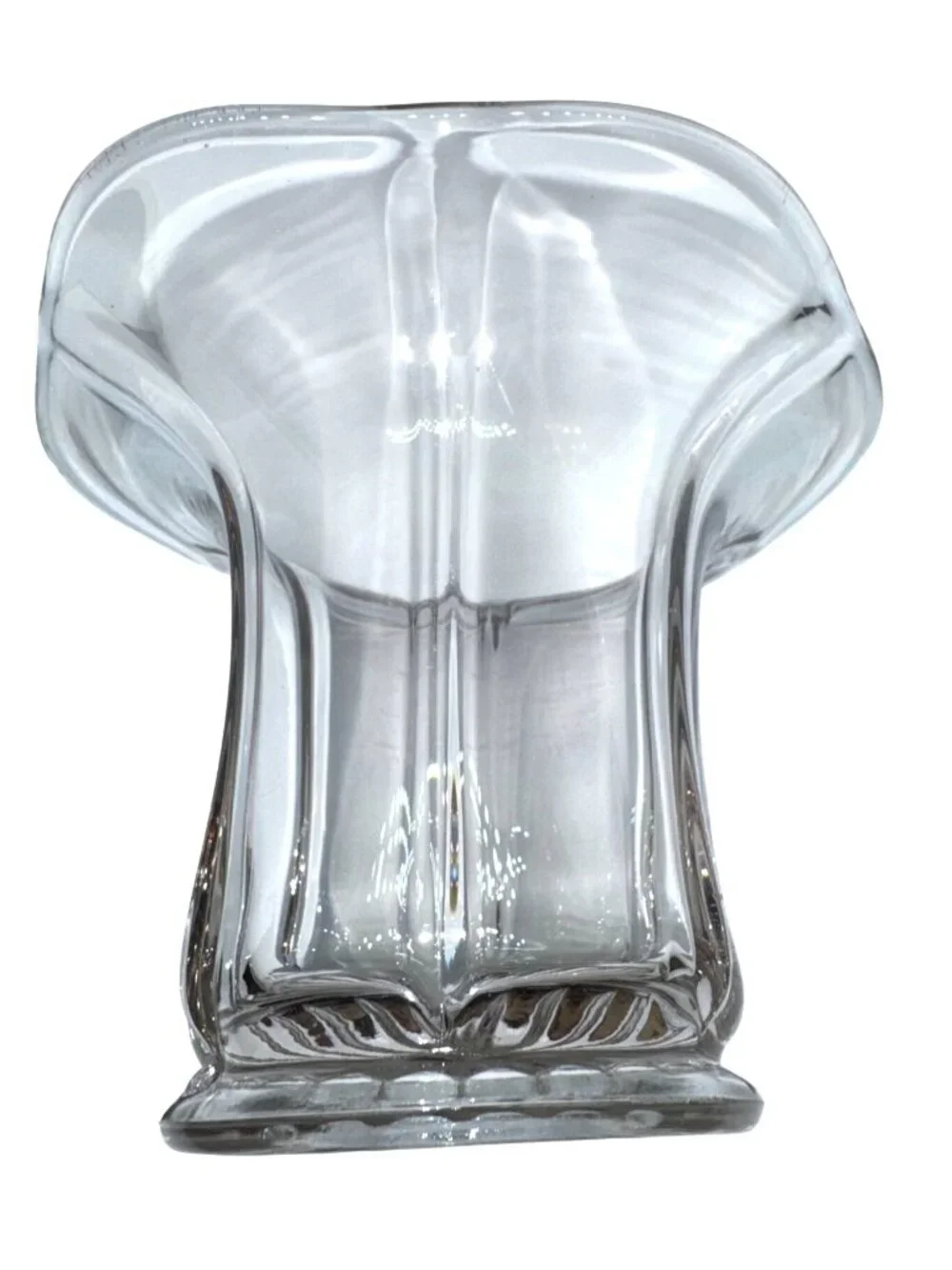 Clear Glass Flared Candle Holder Vase